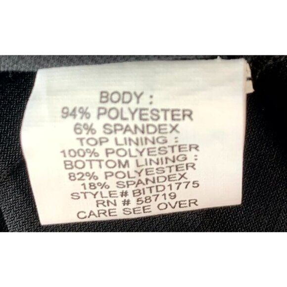 B-Slim Women Dress Large Short Sleeve Black Side Ruched Knee Length Stretch New - Picture 9 of 9